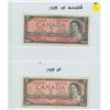 Image 1 : 2X 1954 BANK OF CANADA TWO DOLLAR BILLS