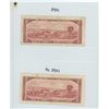 Image 2 : 2X 1954 BANK OF CANADA TWO DOLLAR BILLS