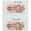Image 1 : 2X 1986 UNCIRCULATED CANADIAN TWO DOLLAR BILLS