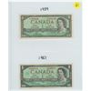 Image 1 : 1954 & 1967 BANK OF CANADA ONE DOLLAR BILLS