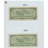 Image 2 : 2X 1954 BANK OF CANADA ONE DOLLAR BILLS