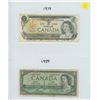 Image 1 : 1954 & 1973 BANK OF CANADA ONE DOLLAR BILLS