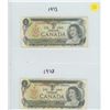 Image 1 : 2X 1973 BANK OF CANADA ONE DOLLAR BILLS