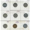 Image 2 : 8X 1940'S-50'S CANADIAN NICKELS, 1X 1942 TOMBAC
