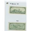 Image 2 : TWO CANADIAN ONE DOLLAR BILLS 1954 & 1967 CONFEDERATION
