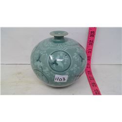 South Korean Celadon Ceramic Handmade Vase
