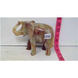 Onyx Polished Stone Carving Of Elephant