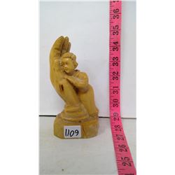 Olive Wood Carving From Israel - Child in God's Hand