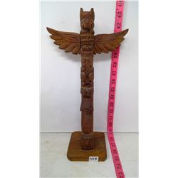 Woodcarving Totem Pole, B.C. of Cedar Wood