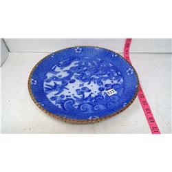 Japanese Cobalt Blue Porcelan Large Dish