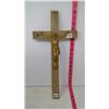 Image 1 : Crucifix - Maplewood Cross - Painted Cast Alloy - Jesus