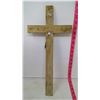 Image 2 : Crucifix - Maplewood Cross - Painted Cast Alloy - Jesus