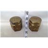 Image 2 : Salt and Pepper Shakers - Handmade - 1937 (Brass)