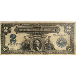 1899 $2 Mini Porthole Silver Certificate