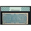 Image 2 : 1864 $10 Confederate States of America Note PCGS 62PPQ