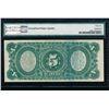 Image 2 : 1869 $5 Rainbow Woodchopper Legal Tender Note PMG 65EPQ