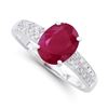 Image 2 : 14KT White Gold 1.95ct Ruby and Diamond Ring