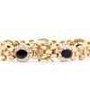 Image 2 : Plated 18KT Yellow Gold 11.00ctw Black Sapphire and Diamond Bracelet