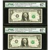Image 1 : 2017 $1 Quad Radar and Repeater Federal Reserve Notes PMG 67EPQ