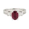 Image 2 : 2.65 ctw Ruby and Diamond Ring - 14KT White Gold