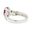 Image 3 : 2.65 ctw Ruby and Diamond Ring - 14KT White Gold