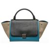 Image 2 : Celine Blue Leather Trapeze Two-Way Bag