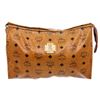 Image 1 : MCM Cognac Visetos Coated Canvas Pouch Bag