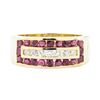 Image 2 : 1.03 ctw Ruby And Diamond Ring - 14KT Yellow Gold