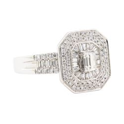 1.04 ctw Diamond Ring - 18KT White Gold