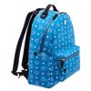 Image 1 : MCM Blue White Visetos Leather Medium Stark Backpack