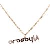 Image 1 : 0.10 ctw Diamond "crosbyLA" Pendant with Chain - 14KT Rose Gold