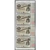 Image 1 : Uncut Sheet of (4) State of Louisiana Baby Bond Obsolete Notes