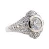 Image 1 : 1.56 ctw Diamond Ring - Platinum