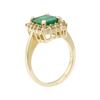 Image 4 : 2.90 ctw Emerald and Diamond Ring - 14KT Yellow Gold