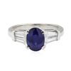 Image 2 : 2.16 ctw Sapphire and Diamond Ring - Platinum