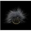 Image 1 : Mink Fur Adjustable Ring - Gold Plated