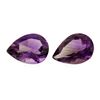 Image 1 : 14.63 ctw. Natural Pear Cut Amethyst Parcel of Two