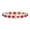 Image 2 : 40.27 ctw Ruby and Diamond Bracelet - 14KT Yellow Gold