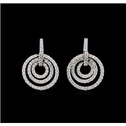 14KT White Gold 0.85 ctw Diamond Earrings