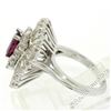 Image 8 : 14kt White Gold 5.40 ctw Pear Ruby and Diamond Ballerina Cocktail Ring