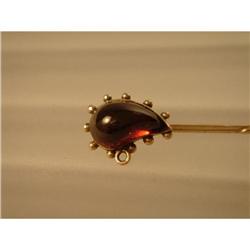 Stickpin  9ct.  Almadine  Garnet  Cabochon  #841575
