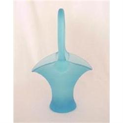 Tiffin Glass Basket in Blue Satin #841581