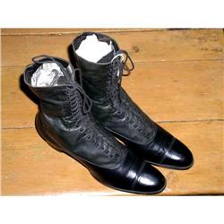 Victorian Black Leather High Top Dress Shoes #841587