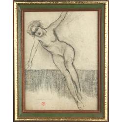 Lee Woodward Zeigler-Lady portrait-Charcoal #841600