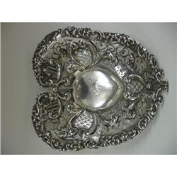Beautiful Floral Sterling Silver Dish #841603