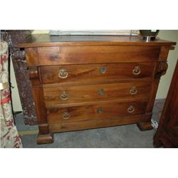 French 19th c. walnut Restauration chest #853346