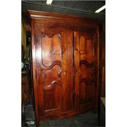 French 19th c. Louis XV St cherrywood armoire  #853357