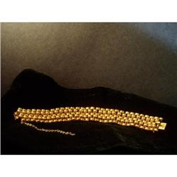 ESTATE 18KYG  WIDE FLEXIBLE BRACELET #853375