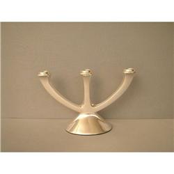 Candlestick  Sterling  3 x armed 50s German. #861651