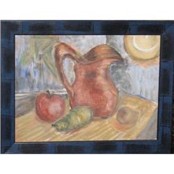 The Pitcher-Still Life Framed Oil Painting #861672